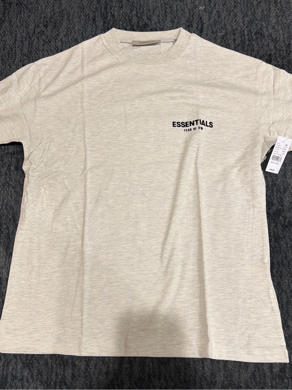 Essentials Short Sleeve Crewneck Tee in Heather Gray